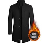 Nuevo otoño e invierno abrigo de los hombres abrigo casual delgado gabardina media y larga