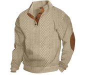 Primavera y otoño de los hombres de cuello alto de manga larga Casual suéter al aire libre Jacquard suéter de punto