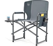 Silla de Camping Resistente de 180 kg Silla Plegable Aluminio Silla de Camping para Adultos con Mesa Auxiliar Portátil para Festivales al Aire Libre