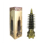 Wenchang Tower Alloy Nine Layer 17cm Feng Shui Pagoda Decoration Office Desk Study Student Home Furnishings