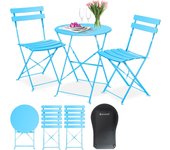 Juego de Muebles de jardín de 3 Piezas con 2 sillas Plegables, Juego de Muebles de balcón, Muebles de jardín, Muebles de jardín, Muebles de jardín, Muebles de jardín, Mesa de Metal