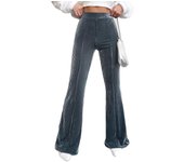 Women's High-Waisted Corduroy Korean Fashion New Classic Autumn Winter Solid Flared Pants for Women