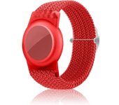 AirTag compatible children's wristband, GPS children's tracker stand woven wristband for Apple Air Tag, upgraded nylon adjustable anti loss AirTag children's and elderly wristband (rainbow)
