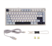 AULA-Teclado mecánico F75 80, inalámbrico, Bluetooth, PBT, para juegos
