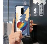 Dirt-resistant Cute Phone Case For OnePlus 7/1+7 Back Cover Full wrap TPU Card slot Cartoon protective Soft case Durable