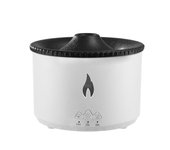 Flame & Volcano Light Diffuser for Essential Oil, 2 Mist Modes, Aromatherapy Humidifier, Timer & Auto Shut-Off Aroma Diffuser for Bedroom Spa Yoga Office Gift Ideal for Women Men, White
