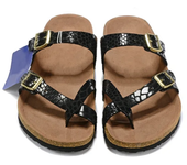 Sandalias Mayari de marca de diseñador de lujo para mujer, chanclas de playa de piel de vaca, suela suave con hebillas, anillo para el dedo del pie, zapatillas de verano para hombre con caja