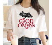 Good Omens t-shirts women funny Japanese top girl streetwear harajuku graphic clothing