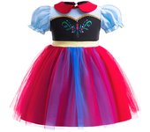 100% Cotton Little Girl Anna Elsa Mermaid Fairy Princess Dress Kids Birthday Party Christening Dresses Korean Baby Girl Clothes