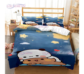 3pcs Bedding Set Cartoon Bubu and Dudu Series Design Home Textile Duvet Cover Pillow Case Kid Teen Girl Bedding Lover Covers Set