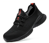 Zapatillas de trabajo de verano, zapatos de trabajo transpirables, zapatos de trabajo cómodos, zapatos de seguridad indestructibles antipinchazos, botas de trabajo ligeras para hombre