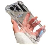 Shockproof Silicone Clear Phone Case For iPhone 13 11 12 14 Pro Max Mini Lens Protection Back Case For iPhone 15 PRO XS MAX X XR