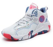 Brand Men High-Top Leather Basketball Shoes Outdoor Non-slip Training Sneakers Sports Shoes Casual Breathable Tennis Shoes