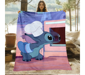 Stitch Cute Cartoon HD Art Print Blanket.Oversized Sofa Soft Blanket Warm Flannel Blankets,bed,picnic,Gift,Living Home Decor