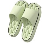 Men's women's large sliding sandals, hollow bottom flip flops, soft leaking swimming sho, beach and