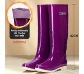 Botas de goma impermeables adulto antideslizante zapatos de lluvia largo caliente hasta la rodilla zapatos altos de agua