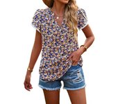 Women's Shirt and Blouse With Print V Neck Female Tops Top Y2k Fashion Luxury Designer Tunic 2024 Economic Casual Youth Xl Tall