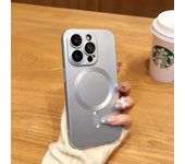 Luxury Magsafe Wireless Charge Phone Case For iPhone 16 15 14 13 12 11 Pro Max XR Soft Magnetic Black Shockproof Silicone Cover