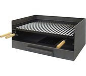 Cajón para Barbacoa con Parrilla , 50 x 40 x 33 cm, GRIS