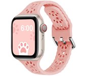 Suitable for Apple 789 generation smartwatch wristband iWatch se hollow cat claw small waist silicone strap new model