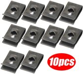 10pcs/pack Iron Sheet Screw Fastener Clips Anti-rust with Screw Screw Buckle Hardware Accessory Protection U-Type Clip