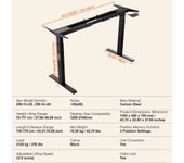 SucceBuy Standing Desk Frame Dual Motor, Electric Stand Up Computer Desk Legs, Ergonomic Workstation Base for Home Office