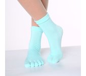 Breathable Soft Non-slip Sports Solid Color Middle Tube Hosiery Korean Style Socks Yoga Socks Women Five Finger Socks