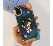 Matte Phone Case For Samsung galaxy A21S Smart Phone Cover Soft Silicone TPU Back Cover For Samsung A21s Galaxy Football Cartoon