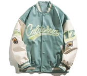 Embroidery Pilot Baseball Jacket Men Hip-Hop Streetwear Leather Varsity Bomber Jacket Women 2025 New Harajuku Loose Coats
