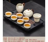 Mihuang Ru Kiln Sancai Bowl Fair Three piece Tea Cup Anti scald with Cover Single Set