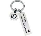 Drive Safe Keychains A-Z Initials Letters Men Women Stainless Steel Key Chain Birthday Chritsmas Father's Day Gifts Jewelry