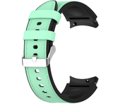Correa híbrida de cuero y silicona para Samsung Galaxy Watch 4, 6 Classic, 47mm, 46mm, Galaxy Watch 6, 40mm, 44mm, 5Pro Band Bracelet
