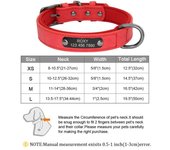 Perro personalizado Cuero PU, Collar de Perro personalizado, Collares mascotas grabado Free para Perros Pequeños, medianos