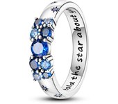 High heart silver ring, red fashionable cubic zirconia, stars, moon, flowers, wedding fashionable jewelry, gifts Mother's Day Gift