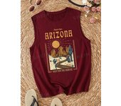 Rock Hip Hop Print Women's Tank Top Summer Street Fashion Women's Crew Neck Tank Top Everyday Casual Women's Sleeveless T-shirt