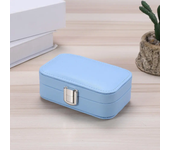 Joyero de Color Macaron para niñas, exquisito estuche de joyería portátil con cremallera, caja de almacenamiento de pendientes, anillo, collar y pulsera