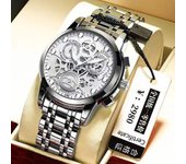 Reloj de cuarzo para hombre, automático, hueco, resistente al agua, luminoso, con temperamento, para negocios