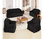 Funda de sofá gruesa de alta calidad de mezcla de algodón elástica ajustable con reposabrazos (1-4 asientos)