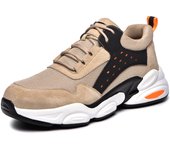 Zapatos de seguridad transpirables para hombre, zapatillas de trabajo indestructibles con punta de acero, antigolpes, ANTIPERFORACIONES