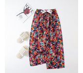 Cotton and artificial spring/summer women's beach can be worn s. Large size cotton silk casual wear, nine point pants