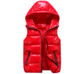 Chaleco clásico con capucha para hombre/mujer/niño, chaleco de algodón brillante con capucha de invierno, chaleco informal, chaqueta sin mangas para hombre, abrigos cálidos, sombrero