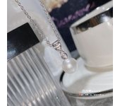 Korean style obvious temperament Cuic zircon simple daily necklace necklace mother-of-pearl small pendant female