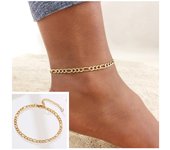 Stainless Steel Chain Anklet For Women Girls Multi-Layer Beach Ankle Bracelet Foot Link Chains Adjsutable