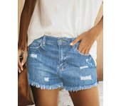 Gm2631#   Hot Summer Fashion Holes Tassel Denim Shorts Women's Hot Pants