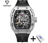 Luxury Fashion Men Original Automatic Watch Man Brand Mark Fairwhale Sports Tonneau Skeleton Mechanical Wrist Watches Reloj 2023