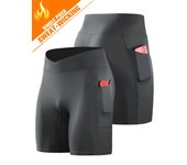 Pantalones deportivos elásticos transpirables para hombres con bolsillo, pantalones de compresión de secado rápido para entrenamiento al aire libre, ciclismo y carrera