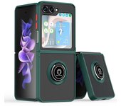 For Samsung Galaxy Z Flip 6 5 4 3 Carcasa De Soporte De Anillo De Tapa Protectora Mate A Prueba De Golpes Capa