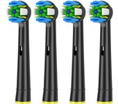 4PCS FlossAction Replacement Black Brush Heads For Oral B Sensitive Clean Pro D16 D12 8860 8875 8900 8950 Electric Toothbrush