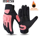 SUOMY Spring Autumn New Motorcycle Gloves Winter Warm Short Motocross Gloves Full Finger Windproof Moto Guantes Racing Gloves Men Women