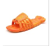 Nuevas parejas masculinas y femeninas creativas de forma especial zapatillas geniales zapatillas padre-hijo zapatillas de langosta de dibujos animados divertidos cangrejos de río zapatos de playa